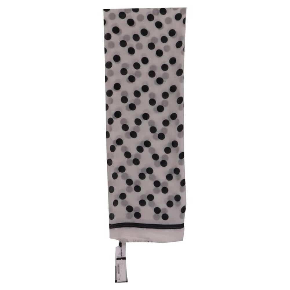 Dolce & Gabbana Napoli 2016 Polka Dot Scarf in White Cashmere